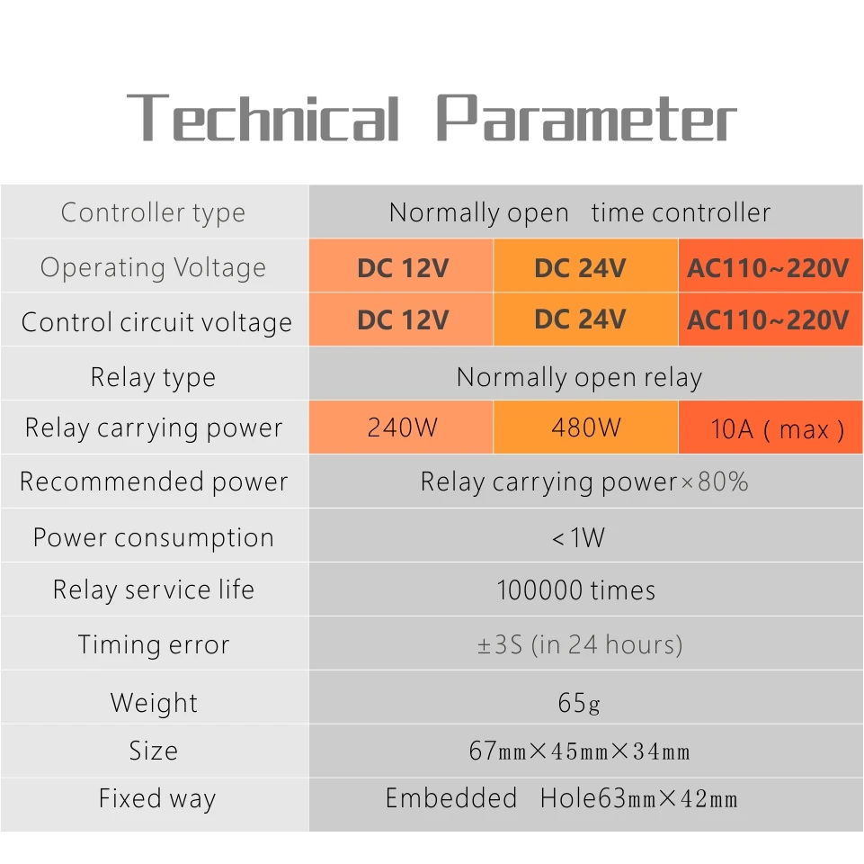 T2310 DC 12V 24V AC 110V-220V Digital Display Microcomputer Time Controller Timer LCD Time Delay Relay Switch Control Module