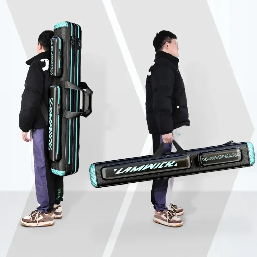 Thickened Reinforced Big Belly Fishing Rod Bag Waterproof Abrasion Resistant Large Capacity 125-130cm Handheld for Sea Fishing