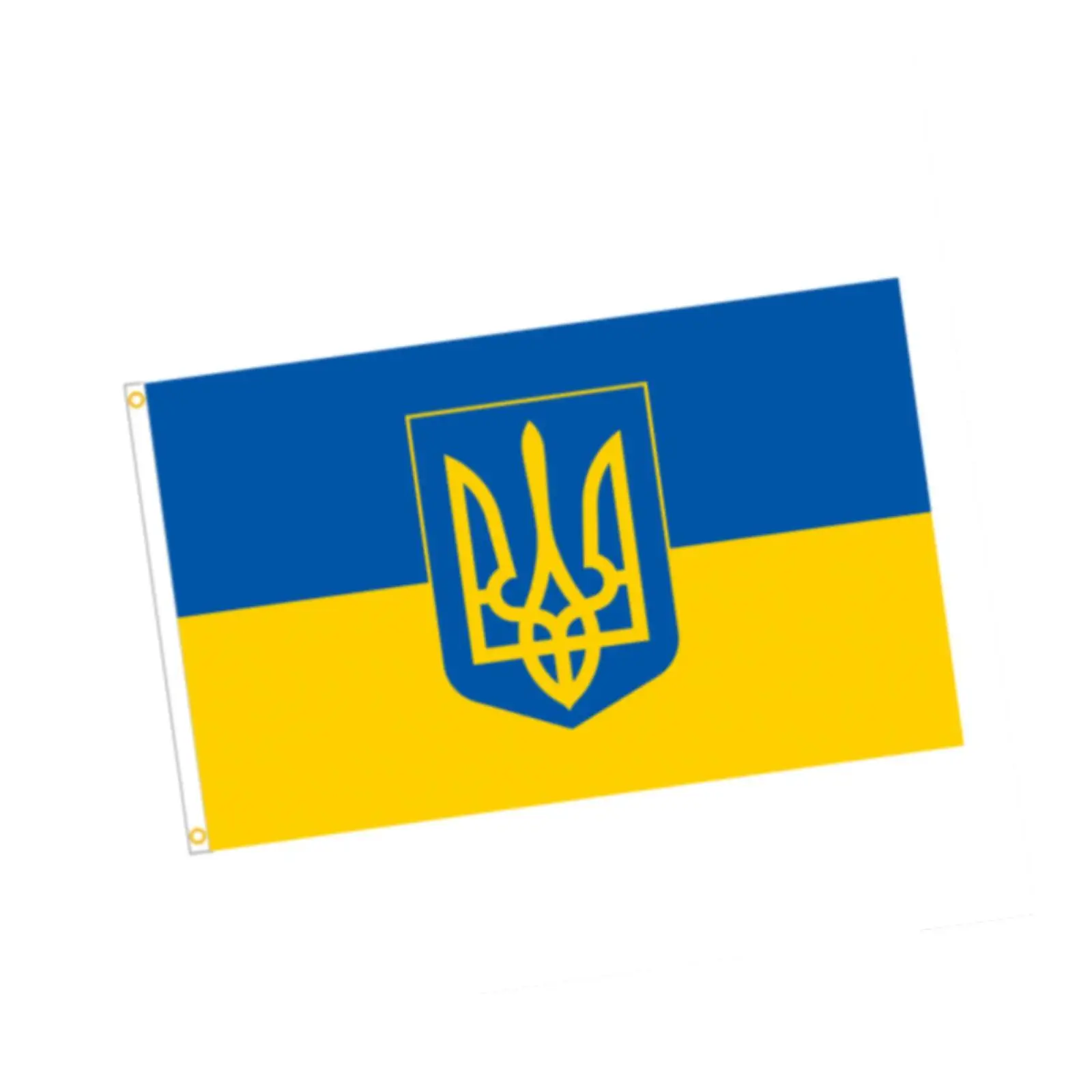 Ukraine Flag Polyester 3x5 Double Stitched National Banner Flag with Grommets for Parade Sports and Wall Decor