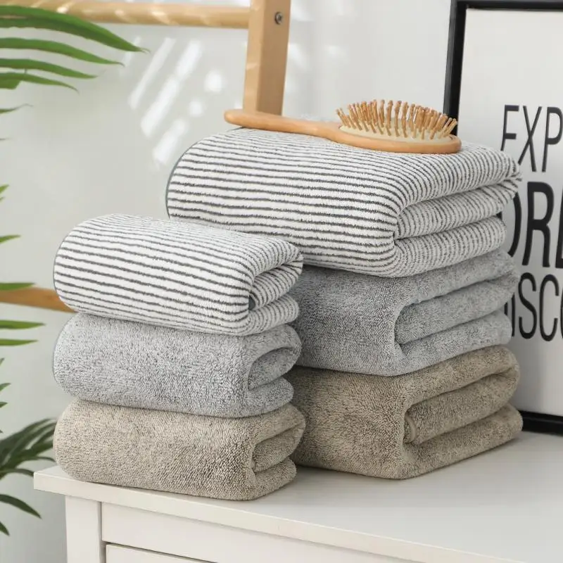 Bamboo Charcoal Fiber Bath Towel Set for Couples Men Women Home Use Non Shedding Better than Pure Cotton Wrap Chest