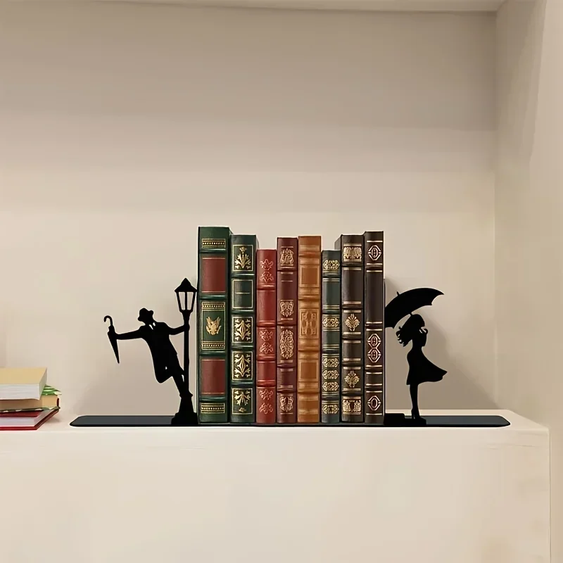 CIFBUY 2Pcs Couple Lovers Metal Wall Art, Laser Cut Romantic Silhouette Sculpture, Rustproof Waterproof Powder-Coated