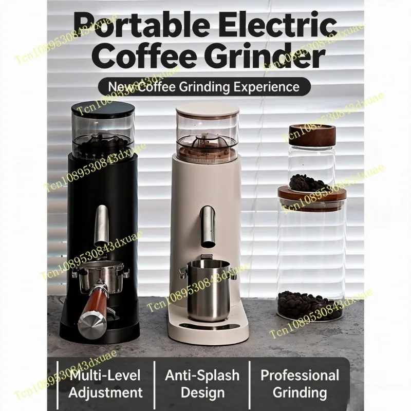 Commercial Coffee Bean Grinder, Hand Brew & Espresso Coffee Mill, Adjustable Coarseness Small Coffee Grinder Machine