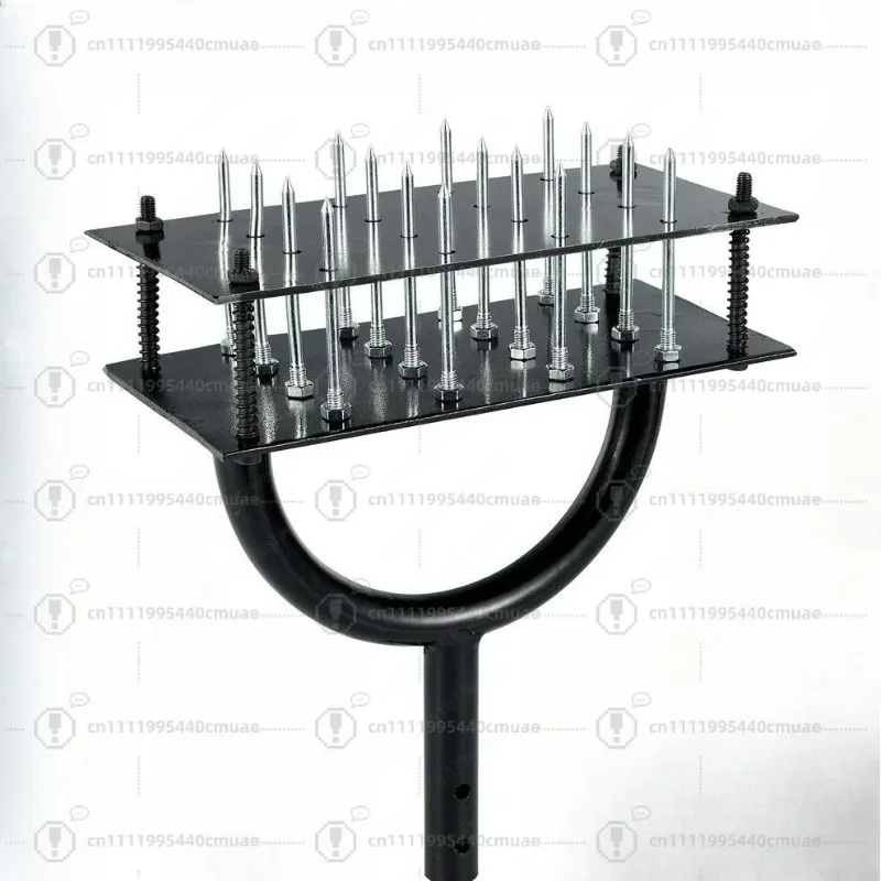 Adjustable manual metal lawn breather 12 cm puncture depth, suitable for courtyard lawn drainage