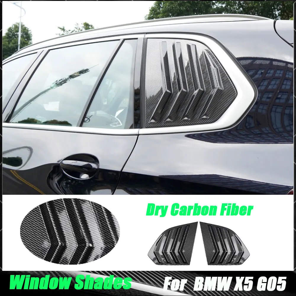 

ABS Carbon Fiber Car Rear Side Window Rear Triangle Window Spoiler Louver Trim Car Accessorie For BMW X5 G05 2019-2023