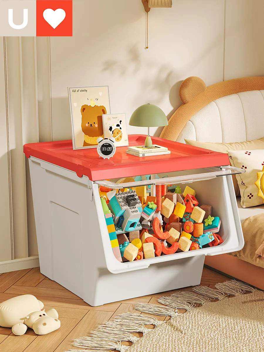 

Детский ящик для хранения игрушек, откидной, большой вместимости, для организации хранения закусок, бытовой стеллаж-шкафчик