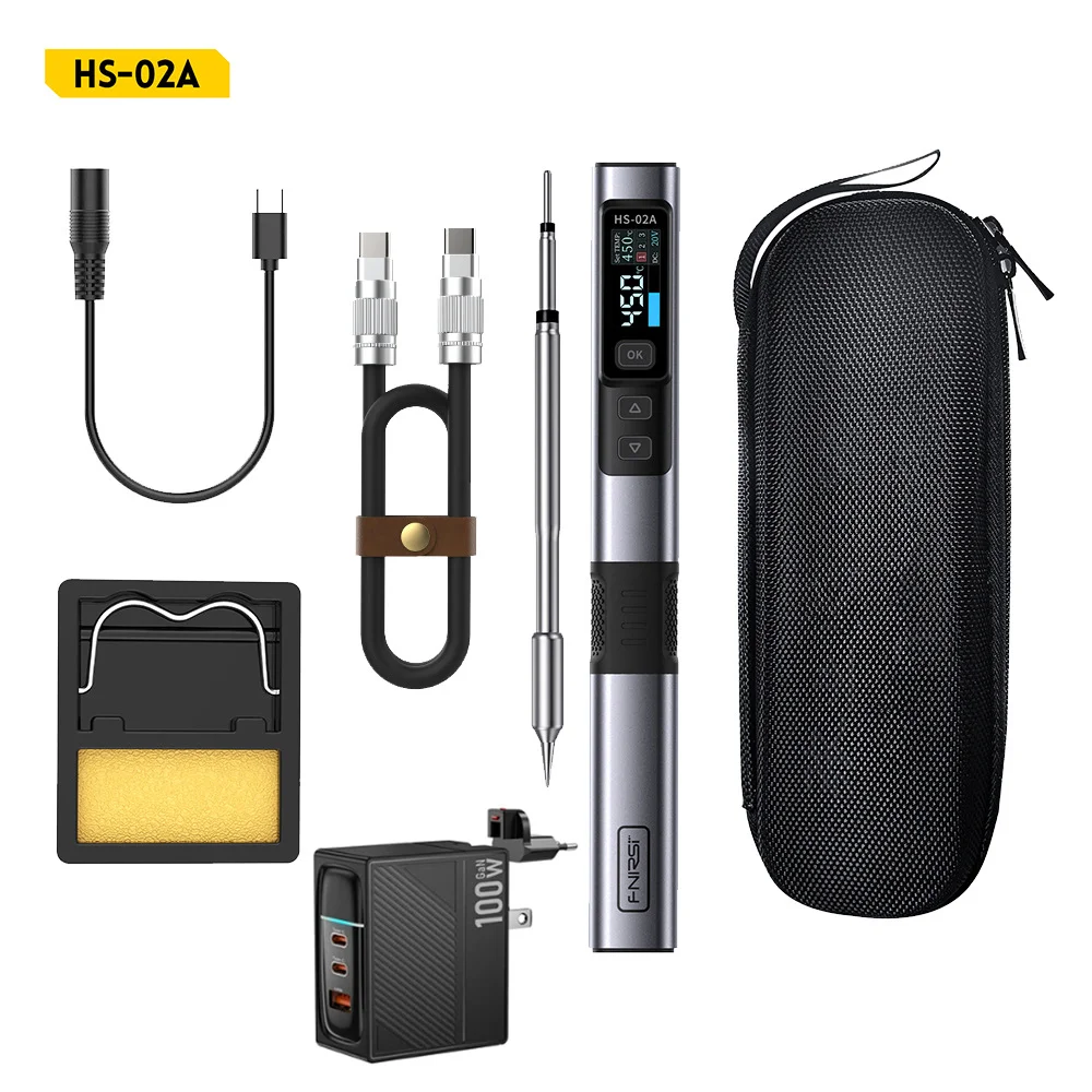 HS-02 Intelligent soldering iron 100W portable constant temperature welding table welding pen home maintenance welding