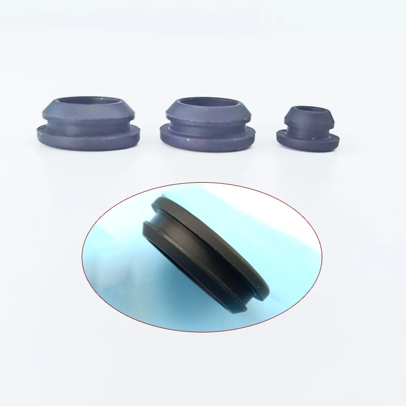 10pcs Black White Solid Silicone Rubber Caps T Type Plug Cover Snap-on Gasket Blanking End Seal Stopper 2.5mm-60mm