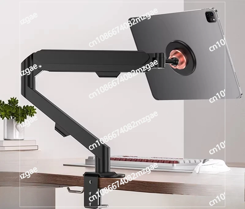 iPad Magnetic Bracket with Hydraulic VESA Suspension Arm, Lift Adjustment Suitable for Game LIVE and Office Use