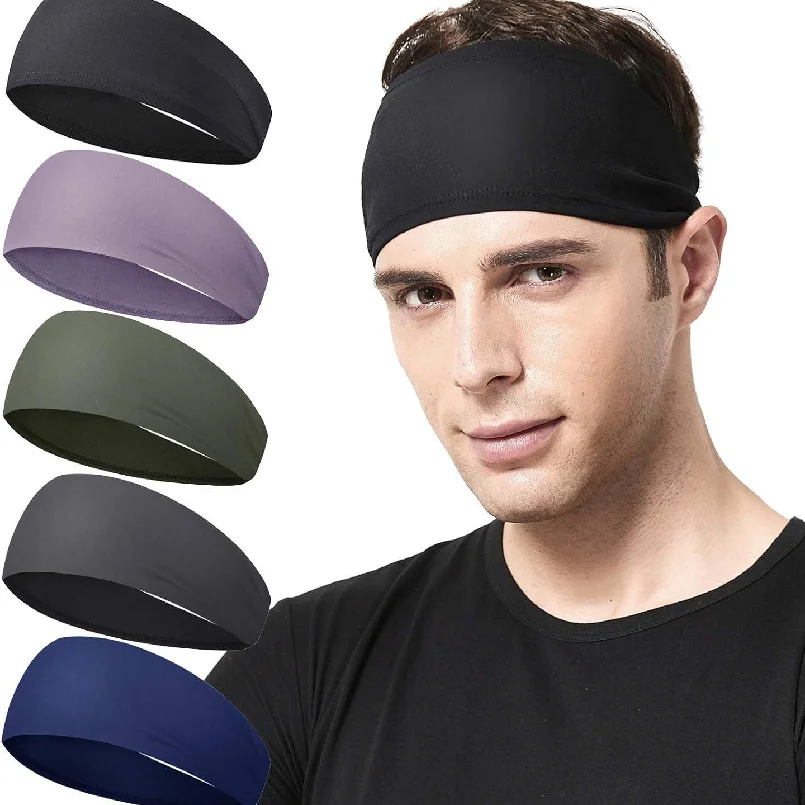Elastic Sports Headbands Sweat Absorption Headdress Quick Dry Workout Headband Anti-slip Breathable Sweatbands for Yoga Running