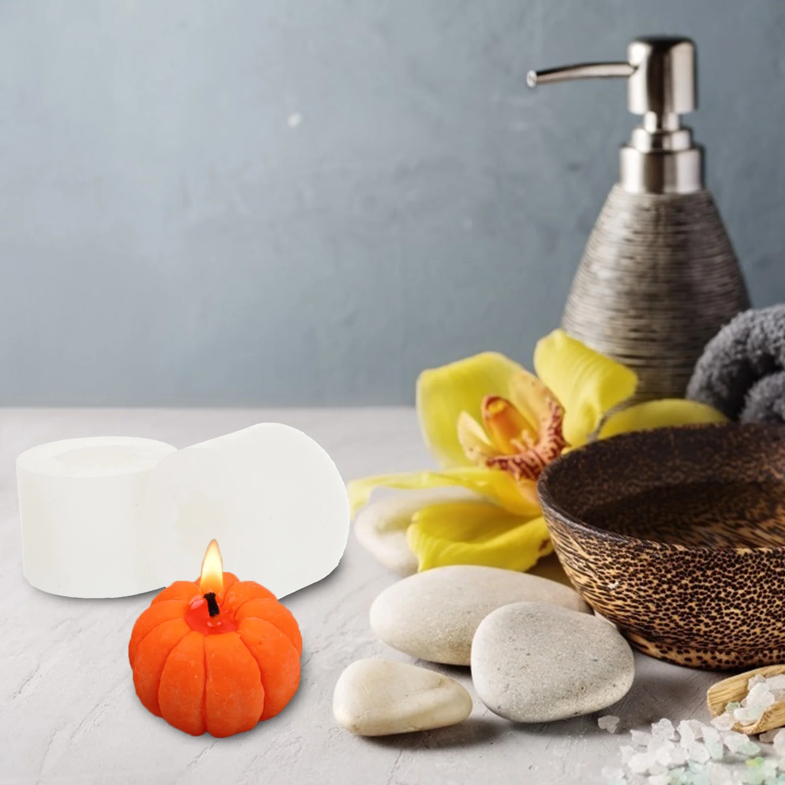 

2Pcs Silicone Mold DIY Tangerine Shape for Aromatherapy Scented Making and Craft Scented Mold DIY Candles Maker