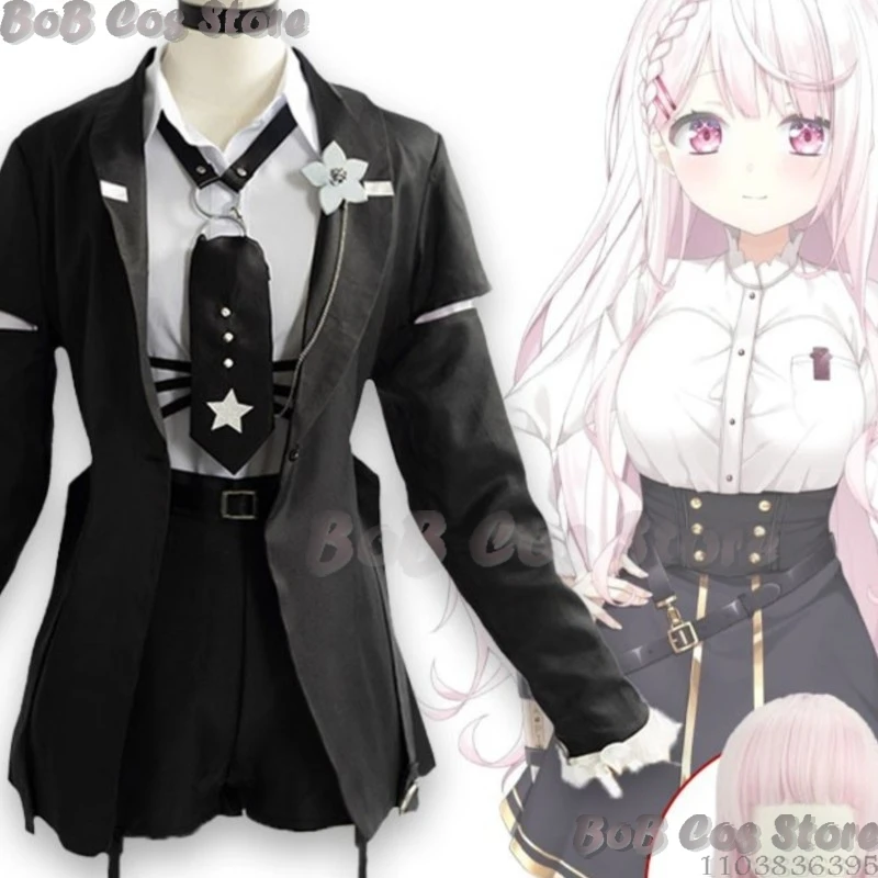 

Костюм для косплея Шиина Юика VTuber, аниме-стримерши, для фанатов игр, с длинными рукавами, женственный, можно стирать в машинке, Jirai Kei, для Comic Con и фестивалей