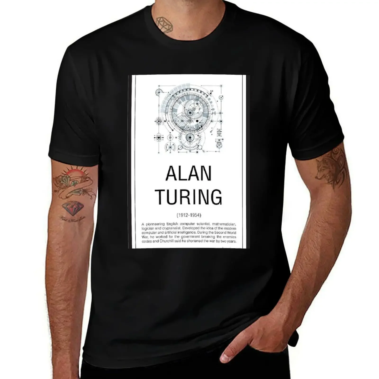 Alan turing T-Shirt animal prinfor boys custom shirt customs design your own vintage clothes t shirt for men