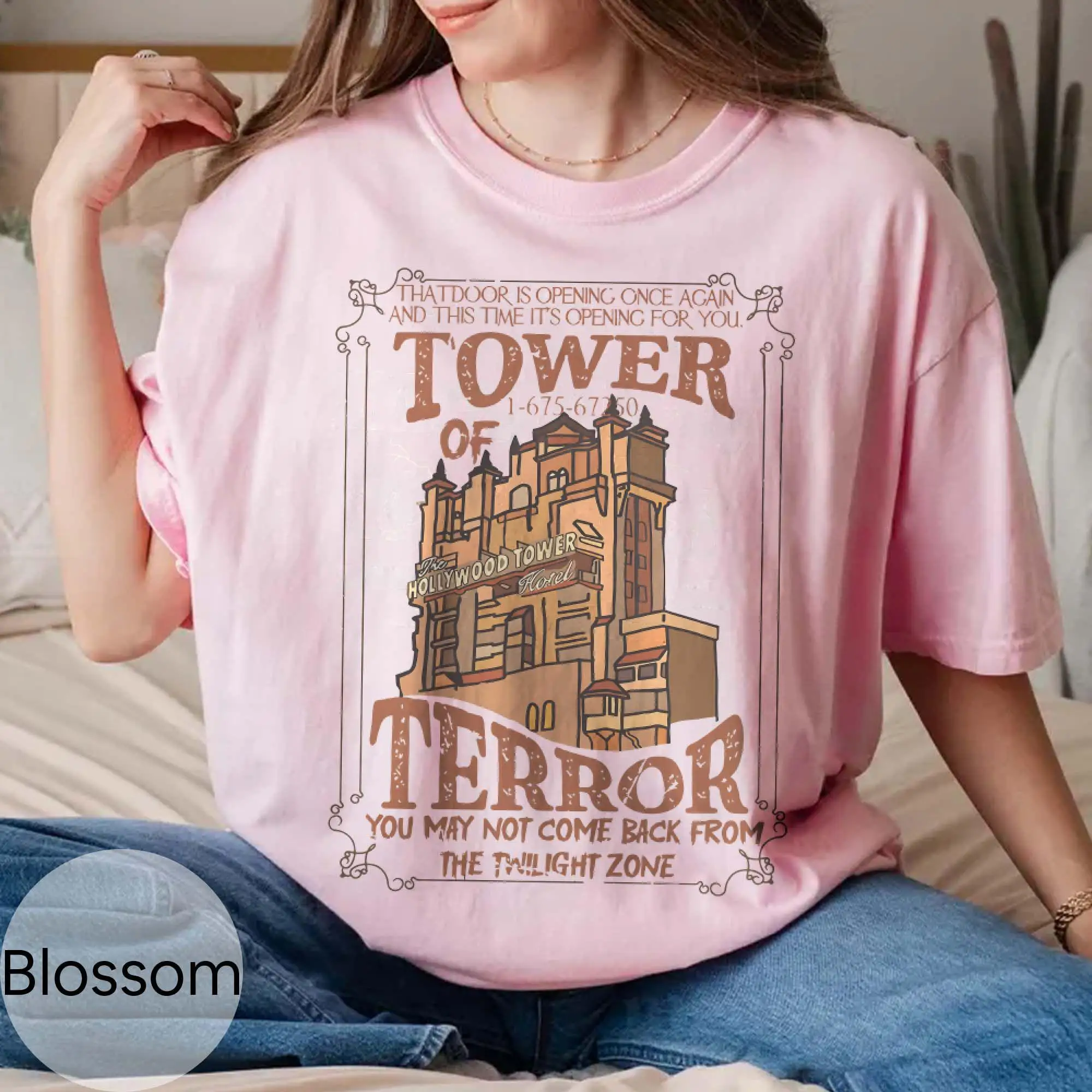 Retro Disney Tower of Terror Comfort Collar Shirt, Twilight Zone Shirt, Disney Ride Shirt, Hollywood Studios Shirt
