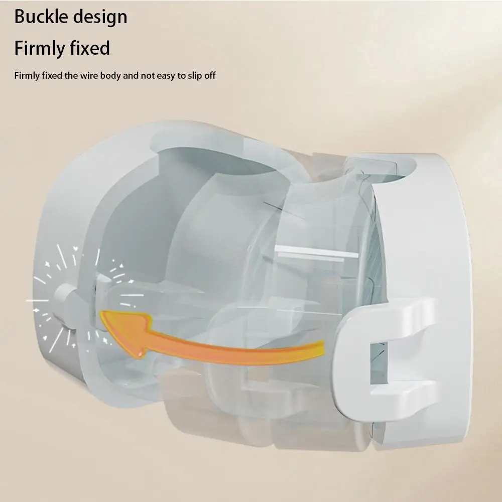 4Pcs Cute Self Adhesive Cable Organizer TV-shaped Cord Holder Desktop Wire Manager Mini Storag Clips Earphone Mouse