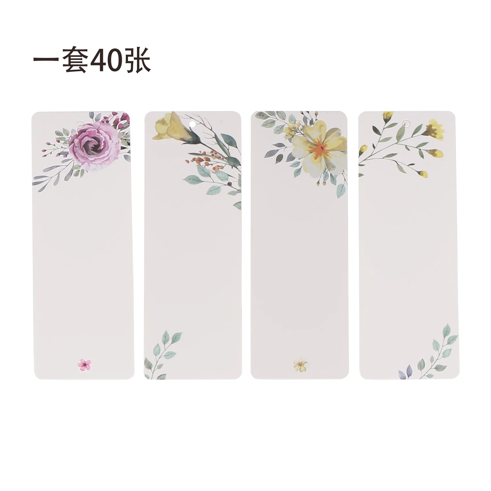 40pcs/lot DIY Retro Flower Bookmark Book Message Cards Bookmarks