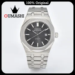 Oumashi-メンズステンレススチール時計,自動巻きムーブメント,防水,ハイエンド,高級,miyota8215,10atm,42mm