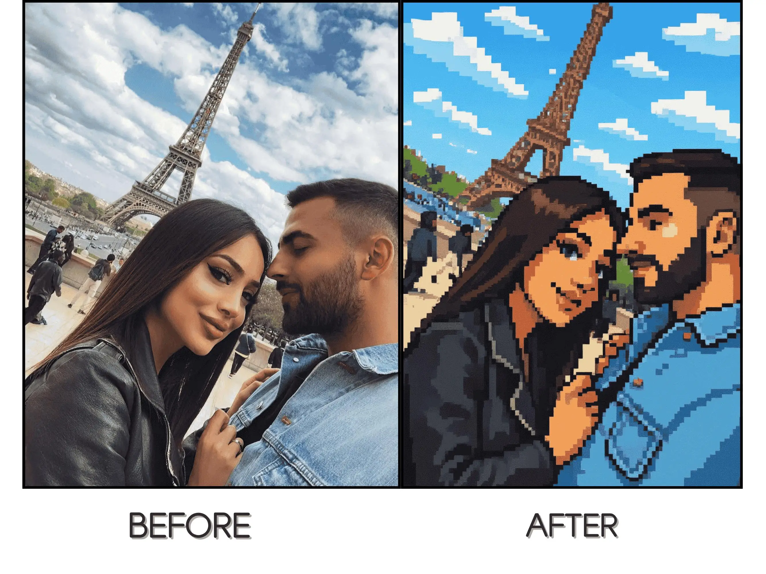 Custom pixel style portrait your photo canvas printing family pet animal wall art poster modern living room home decoration