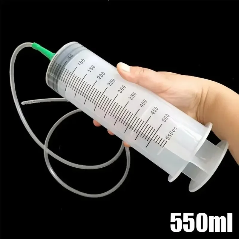 Neuer tragbarer Auto-Einspritzdüse für sauberes Wasser mit Kanalpumpe, Multifunktions-Kunststoffspritze, 100/300/500 ml + 30 cm Rohr