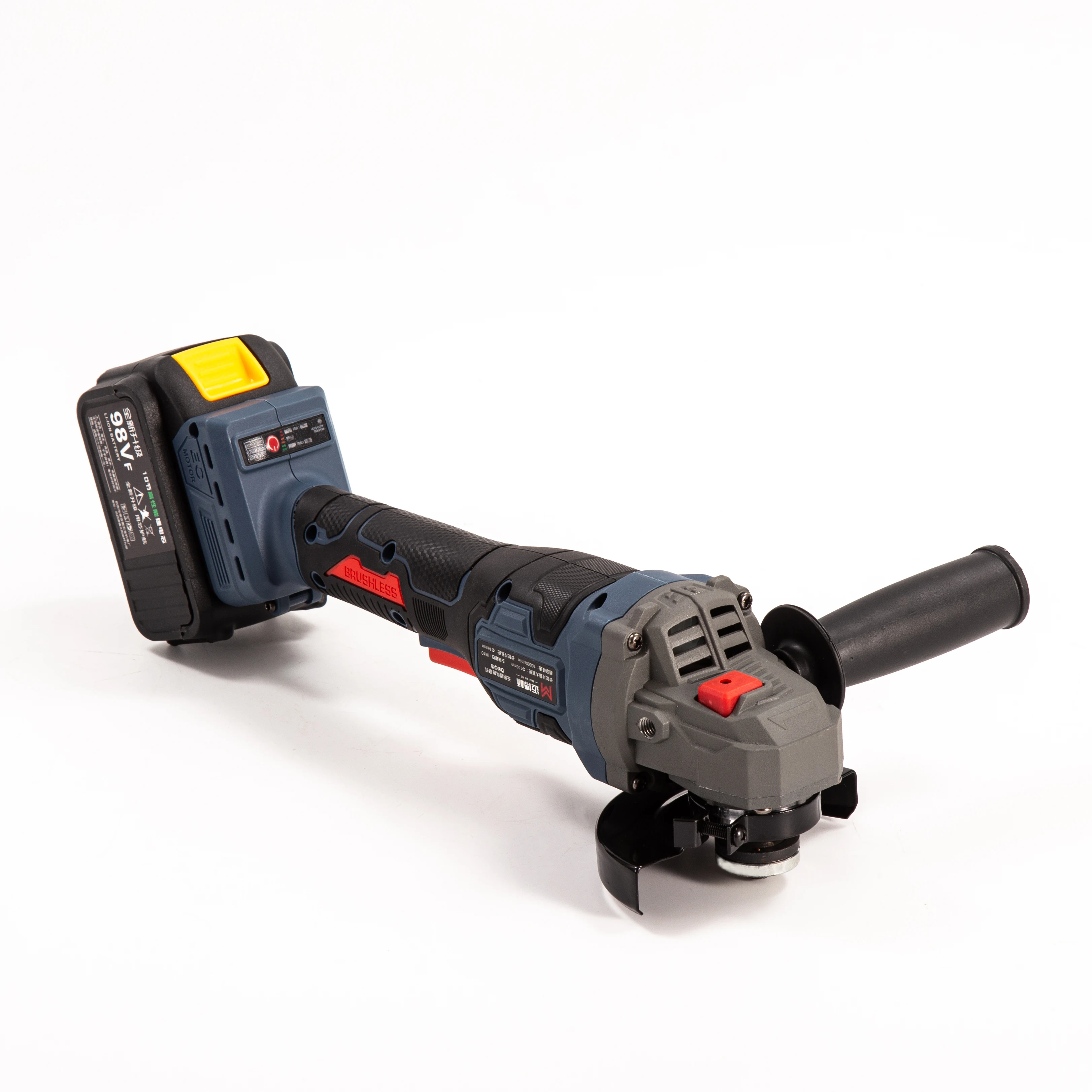 

202521V Cordless Electric Mini Angle Grinder 100mm Battery Operated Powerful With Slide Switch and Paddle Switch Features