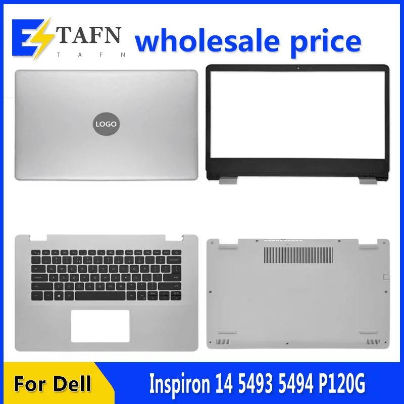 

New For Dell Inspiron 14 5493 5494 P120G Laptop LCD Back Cover Front Bezel Upper Palmrest Bottom Base Case Keyboard Hinges