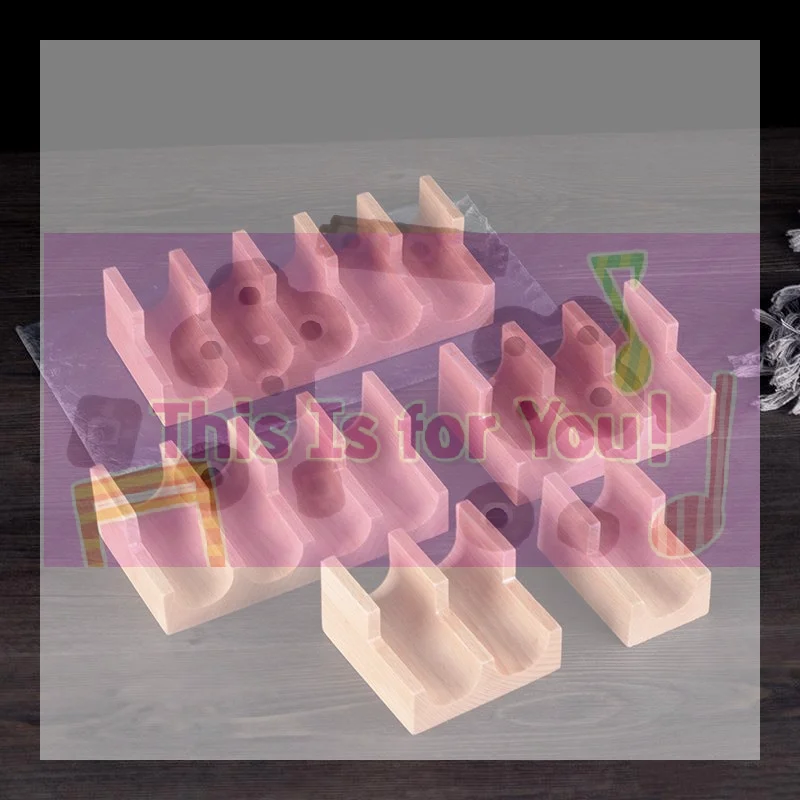 【MA】Wooden Taco Holder U Shape Sushi Tray Tortilla Rack Multiple Grids Stable Stand For Restaurant Home Food Plating Display