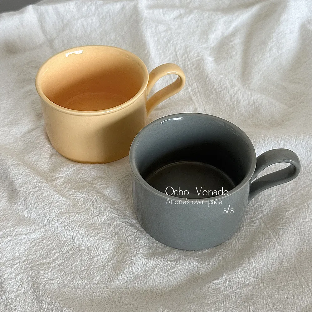 Korean Ins Style Ceramic Colorful Mug Mini Coffee Cup, Home High-value Drinking Cup, Breakfast Milk Cup, Table Decoration Gift