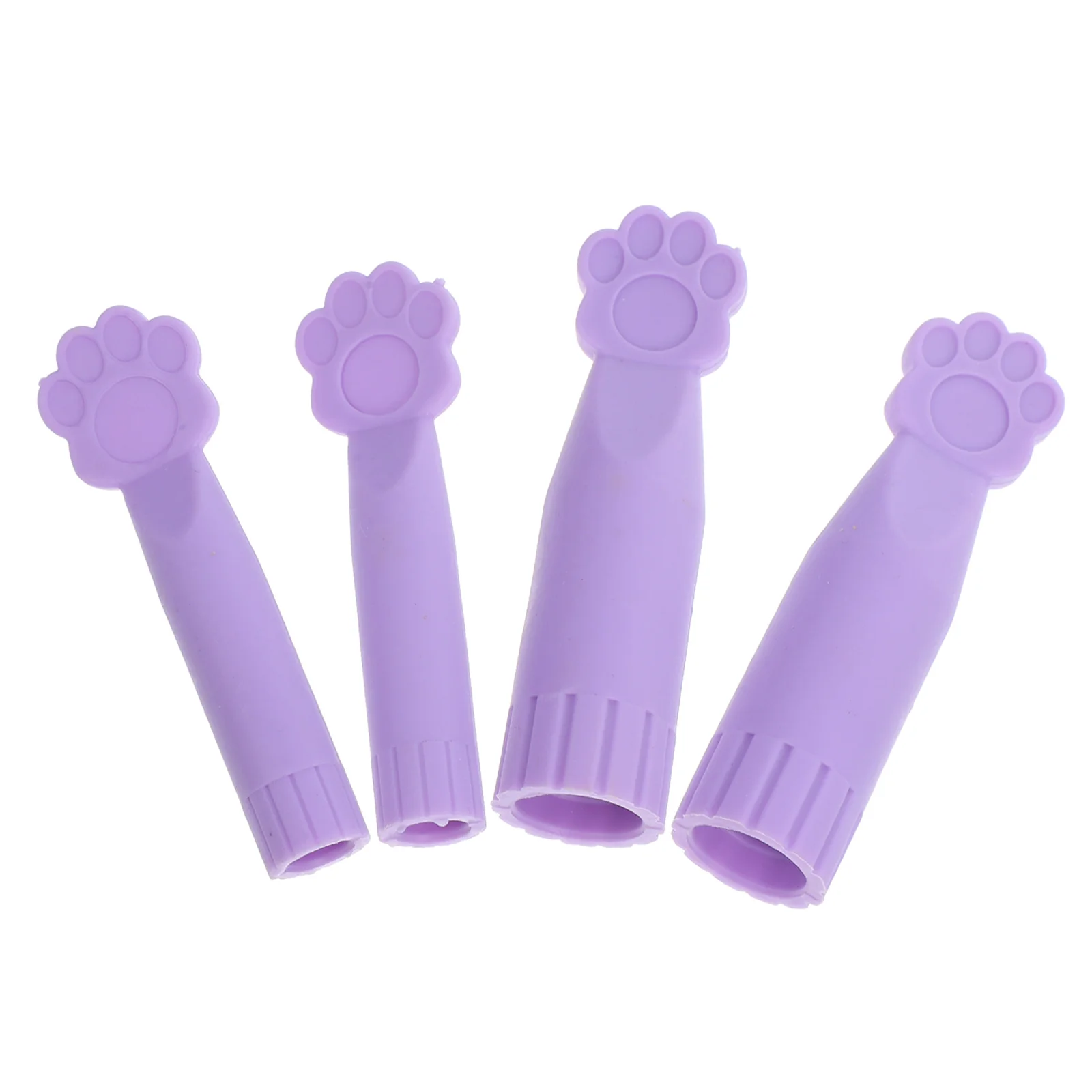 

4Pcs Knitting Stoppers Tpr Holders Stopper Protectors Lightweight Blue Size Protector Portable Crochet Tools