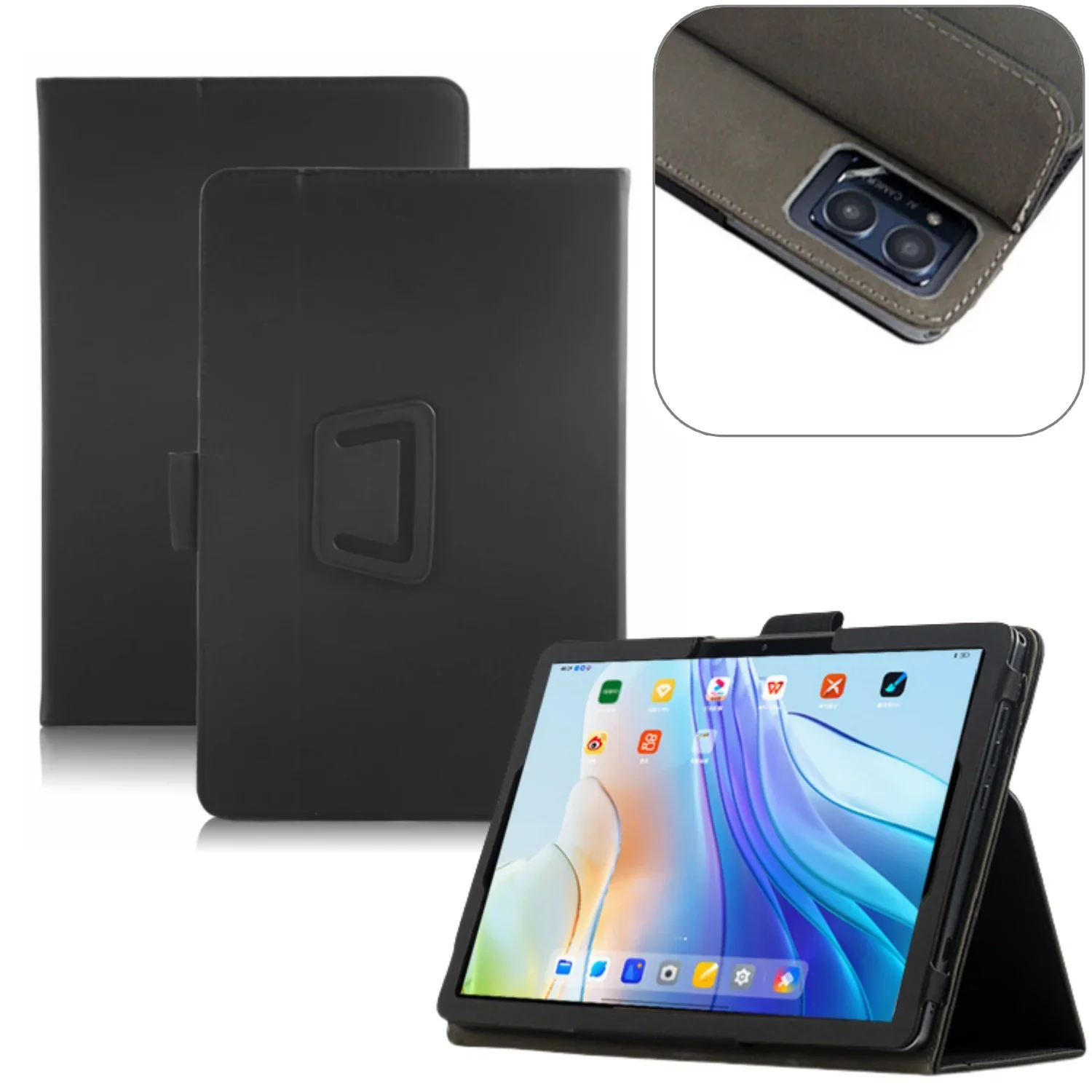 Business Cover for HTC A104 A103 Plus A102 A101 A100 Tablet Case Folding Folio Stand Pu Leather Case with Hand Strip