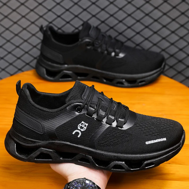 Men's Lightweight Breathable Mesh Casual Shoes Spring Autumn Comfortable Outdoor Running Thick Sole Sports Footwear