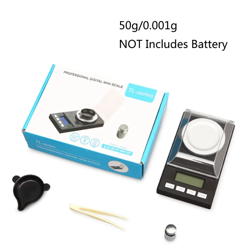 

Digital Pocket Scale 50g/ 0.001g Mini Jewelry Gold Lab Scale LCD Backlit Display