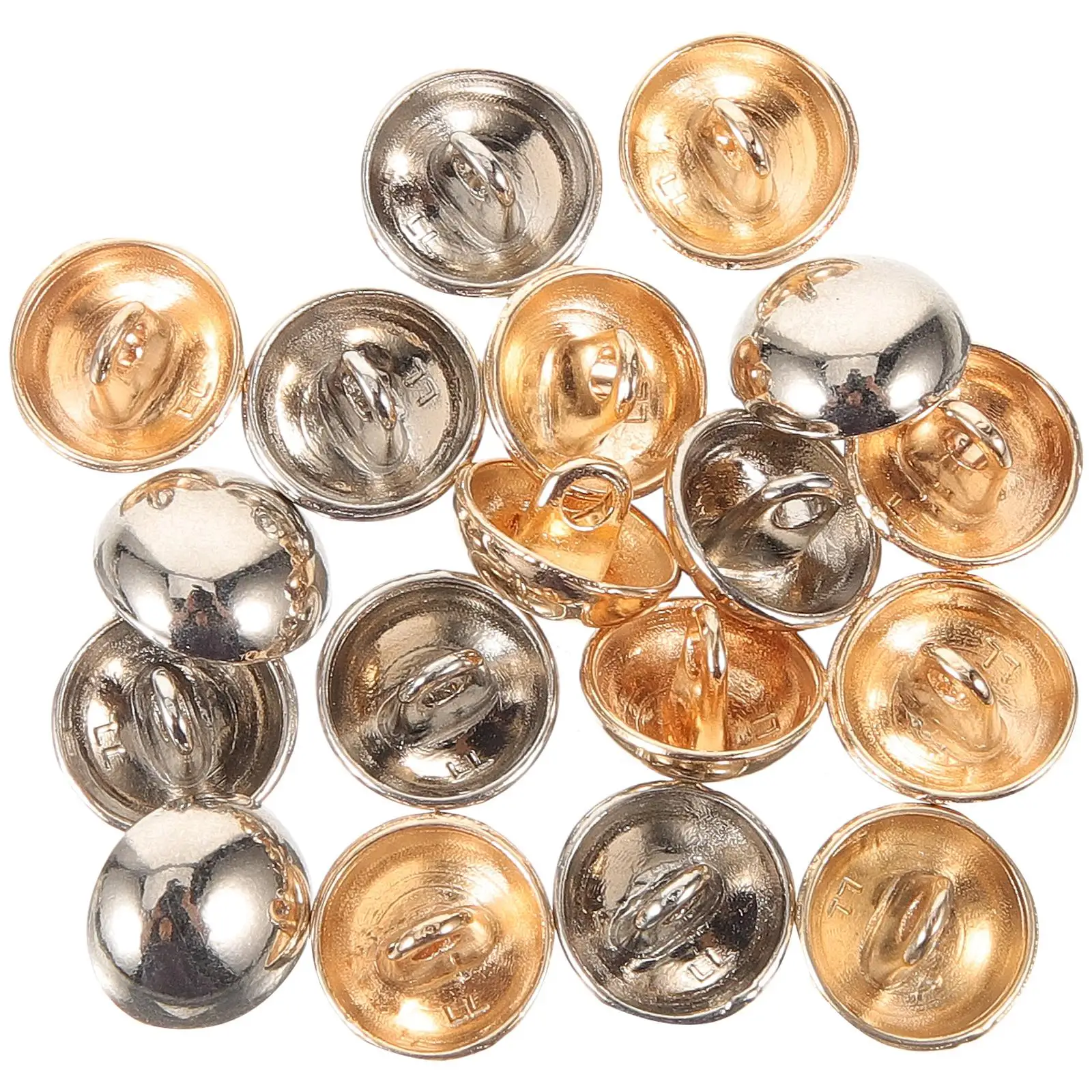 

100 Pcs Glossy Buttons Duvet Snaps Alloy Trouser Hook and Bar Fasteners DIY Mushroom