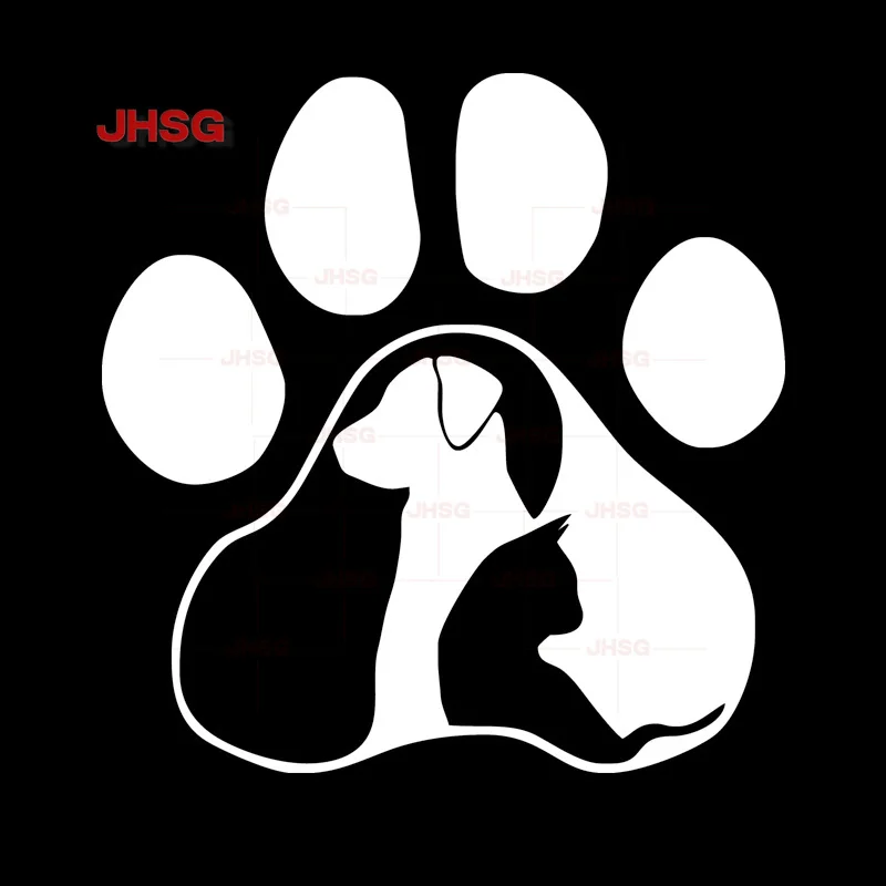 Dog and Cat，Show Your Love for Animals with These Adorable Car Stickers!For Cars, Trucks, Walls, Laptops, Windows, Motorcycles.