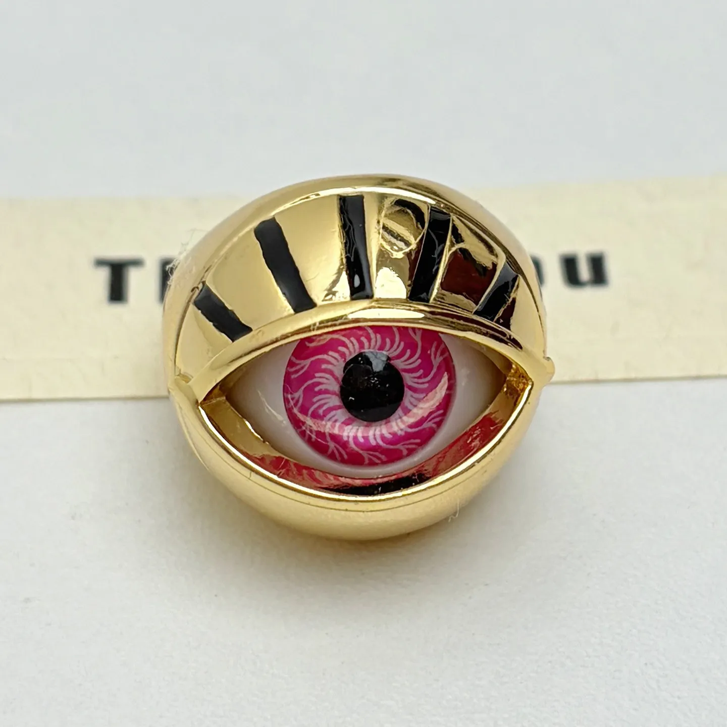 Sphere-shaped openwork ring
