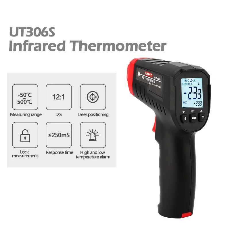 UNI-T Thermometer Digital UT306S UT306C UT320D UT320T UT333 UT333BT UT325F Temperature Gauge Heat Meter Professional Thermometer