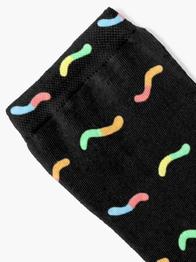 Pixel Gummy Worms Socks anti-slip Stockings compression Boy Socks Women's