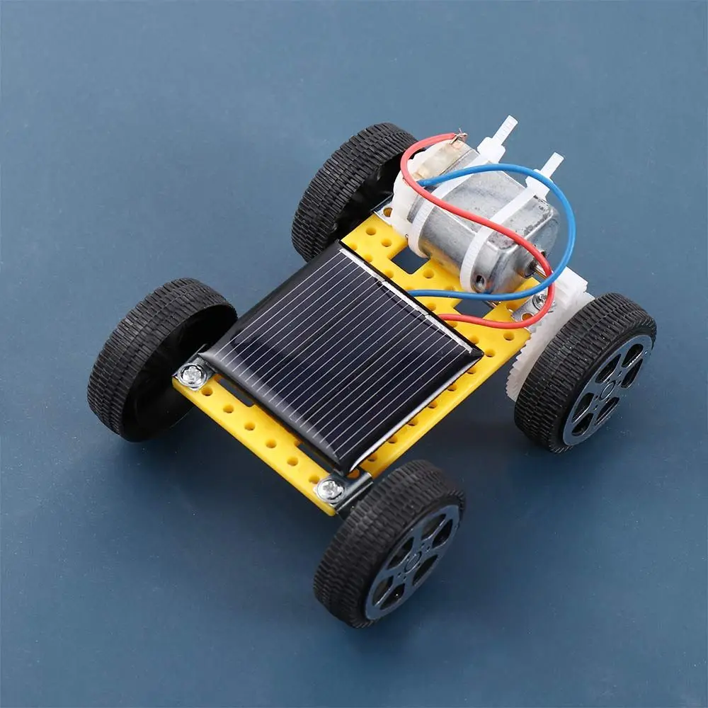 Mini Children Science Experiment Energy Solar Powered  Car Robot Kit Set Solar Car  DIY Assembled