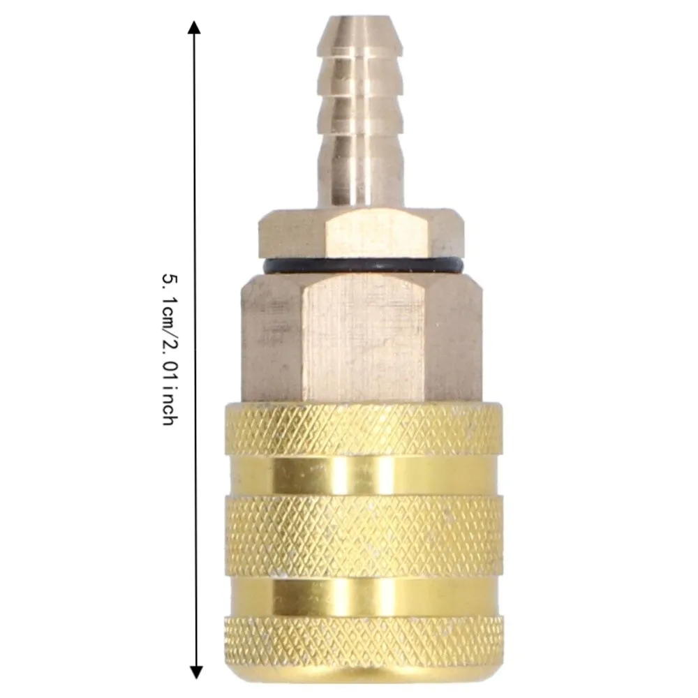 Copper Tire Inflator Chuck Double Diamond Knurl 6.5mm Barb Connector Tire Valve Connector Internal Sealing Gasket Universal