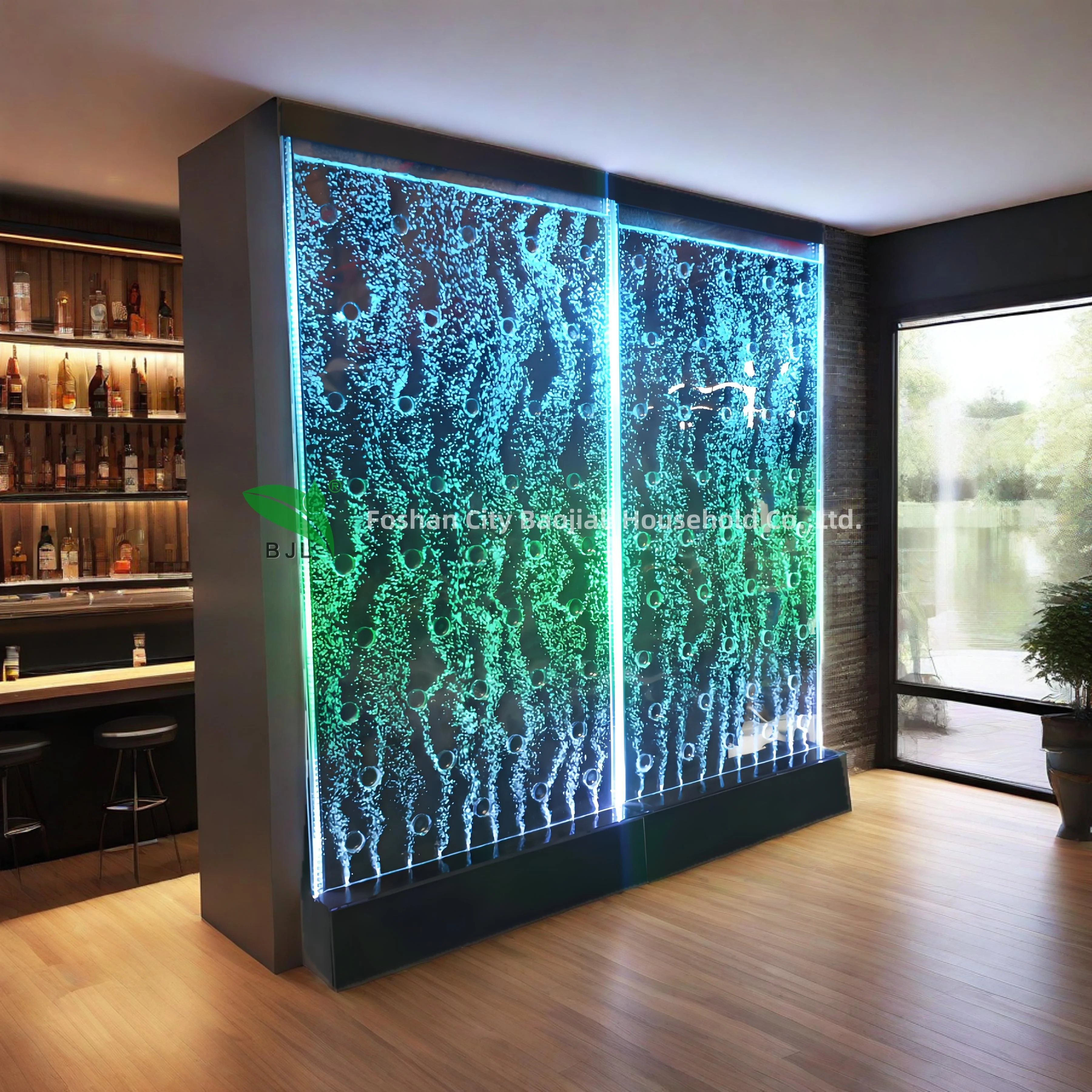 

Customization.New Design Interior Bar Furniture Room Divider Multi Color Led Acrylic Water Bubble Panel Wall