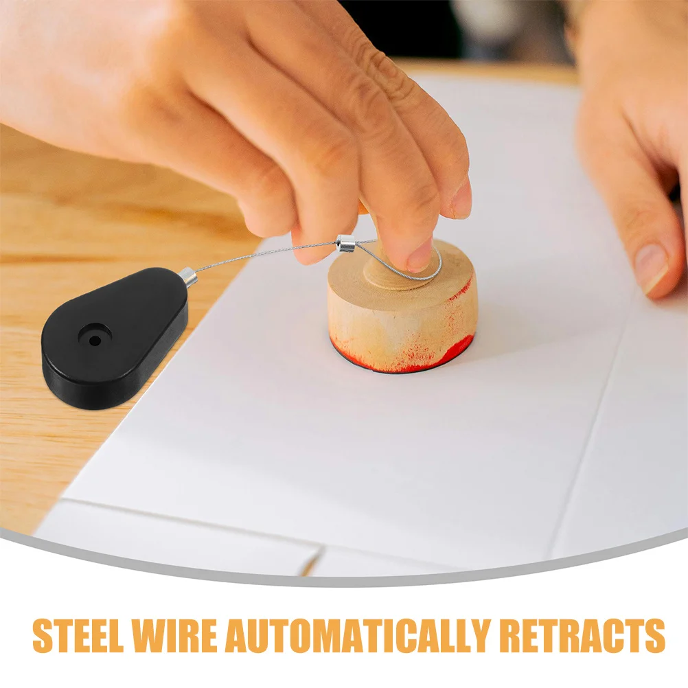 2 pcs AntiTheft Box Steel Wire Holder Cable Lock Safety Case Adjustable Telescopic Anti Loss Cable Case Retractable