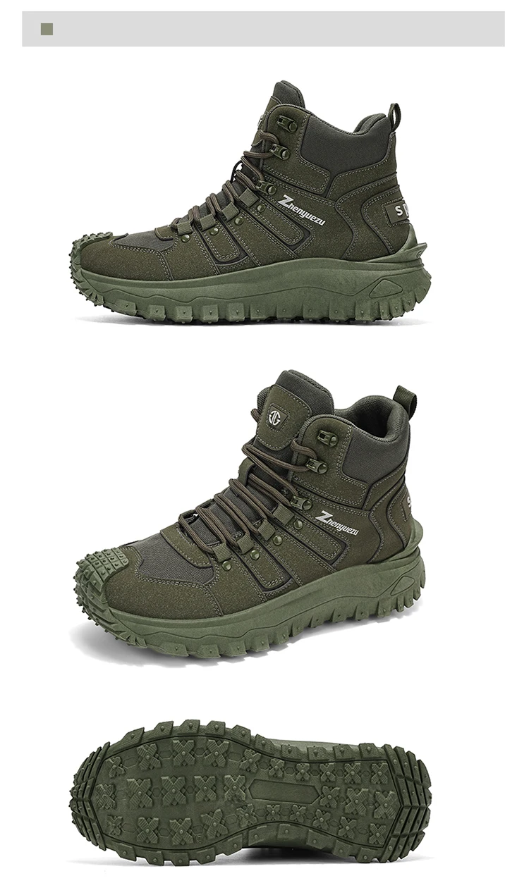 Herren-High-Top-Wanderstiefel in großen Größen, modisch, mit komfortablem Futter, flexibler und dicker Sohle, hervorragendem Grip, geeignet für Outdoor-Wanderungen, Trekking, Camping und andere Aktivitäten. – Detail 22