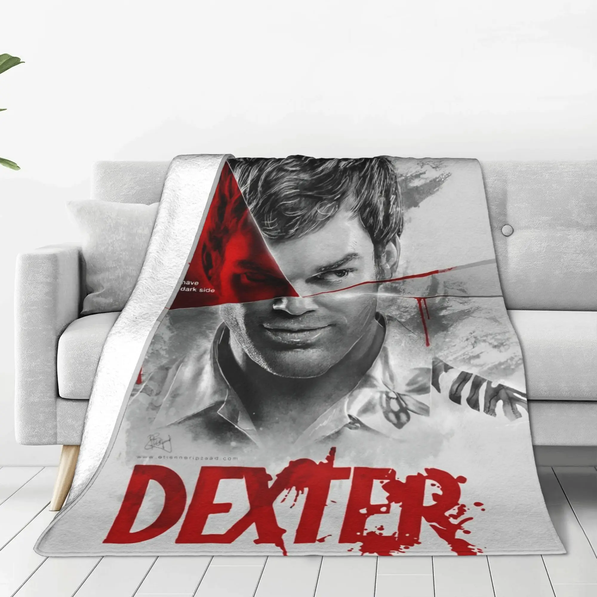 Dexter Morgan Blankets Coral Fleece Plush Movie Warm Throw Blankets for Car Sofa Couch Bedspread