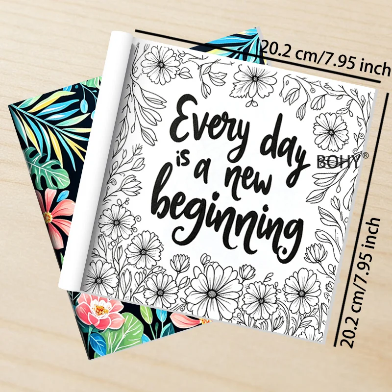 1 Inspirational English Quotes Adult Decompression Coloring Album 24 Pages of High-definition Exquisite Pages Good Holiday Gifts