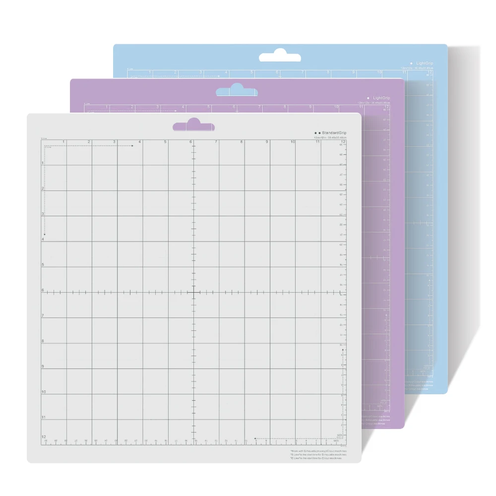12x12 Vinyl Cutting Mat for Silhouette Cameo 4/3/2/1, Adhesive Non-Slip Cut Mat for Crafts, Quilting, Sewing, Scrapbooking