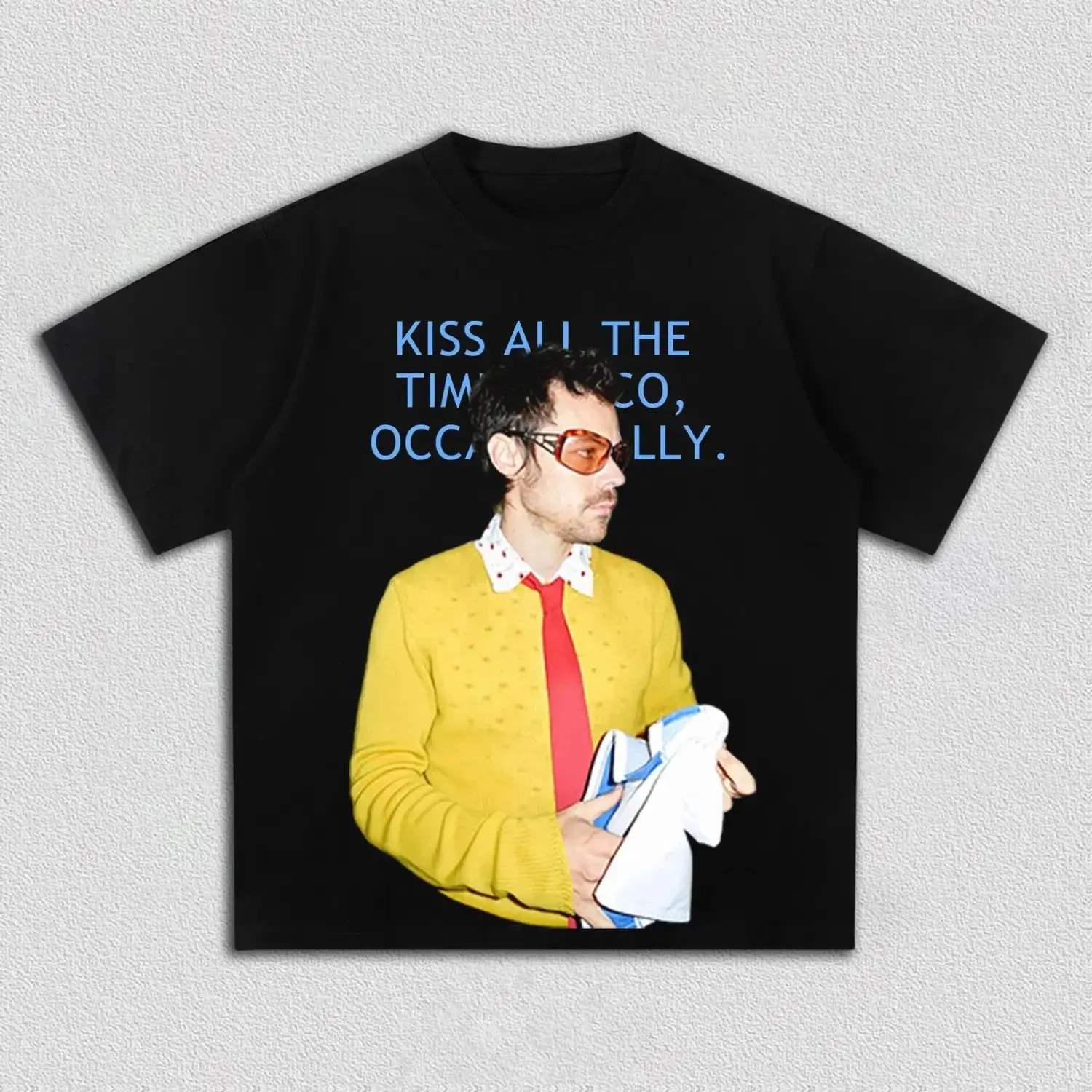 Fashion Casual Print Cotton T-shirt Harry Styles 2026 Album Kiss All The Time Disco Occasionally Cotton Tshirt Fan Gift Unisex