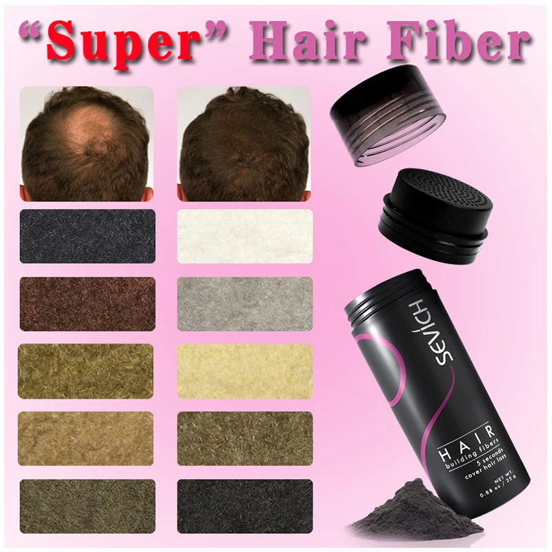 100g+25g Hair Fibers Set Sevich Keratin Hair Building Fiber Powder Hair Fiber Regrowth Applicator Spray Hair Growth Products