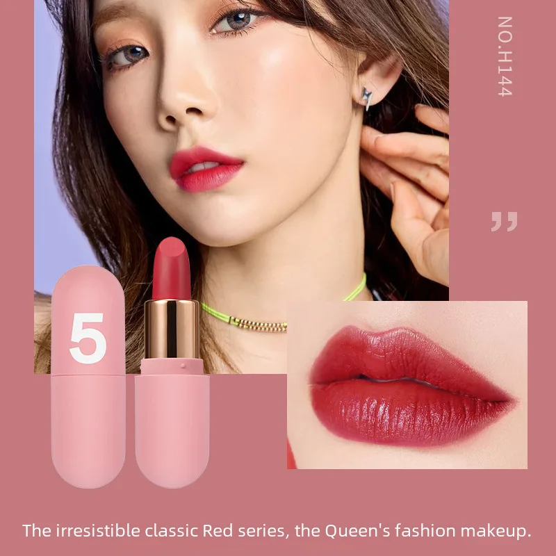 Hengfang-520Mini Capsule Lipstick Kit, impermeável, sem mancha no copo, não é fácil de desvaneça