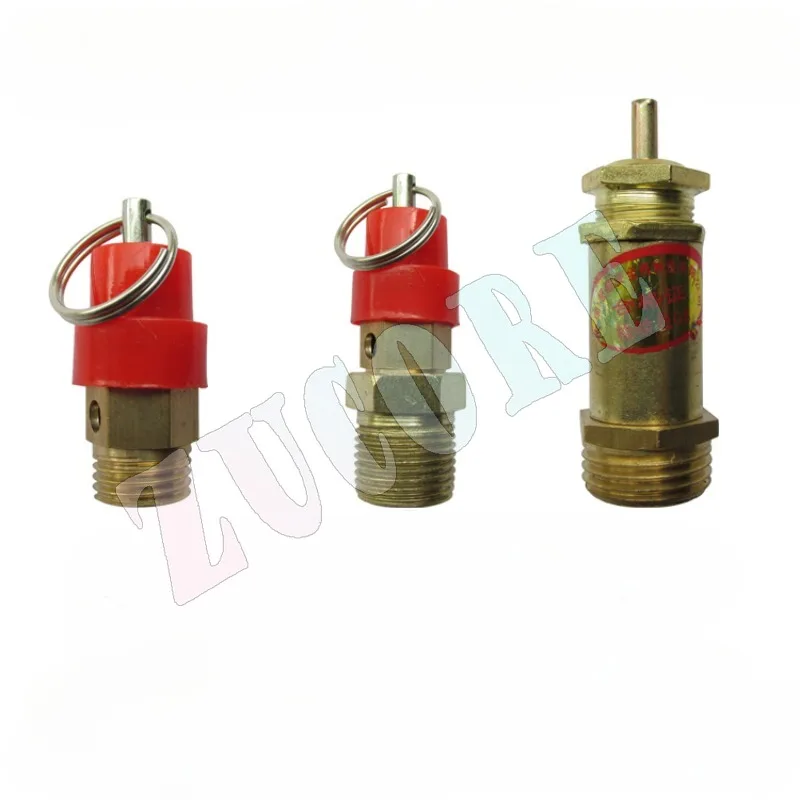 Air compressor safety valve small red cap pull ring automatic exhaust pressure relief pressure limiting valve