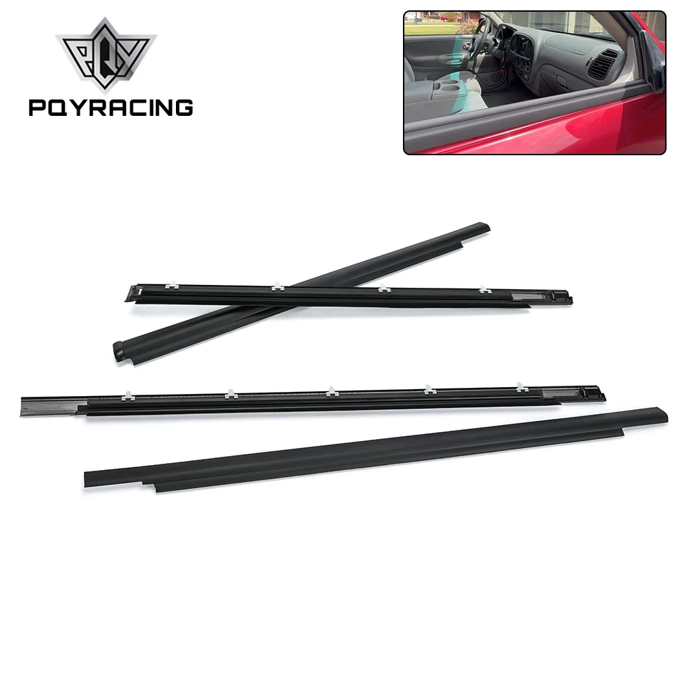 Artudatech 4pcs Door Belt Molding Weatherstrip For 01-07 Toyota Sequoia 75710-0C010/ 75720-0C010