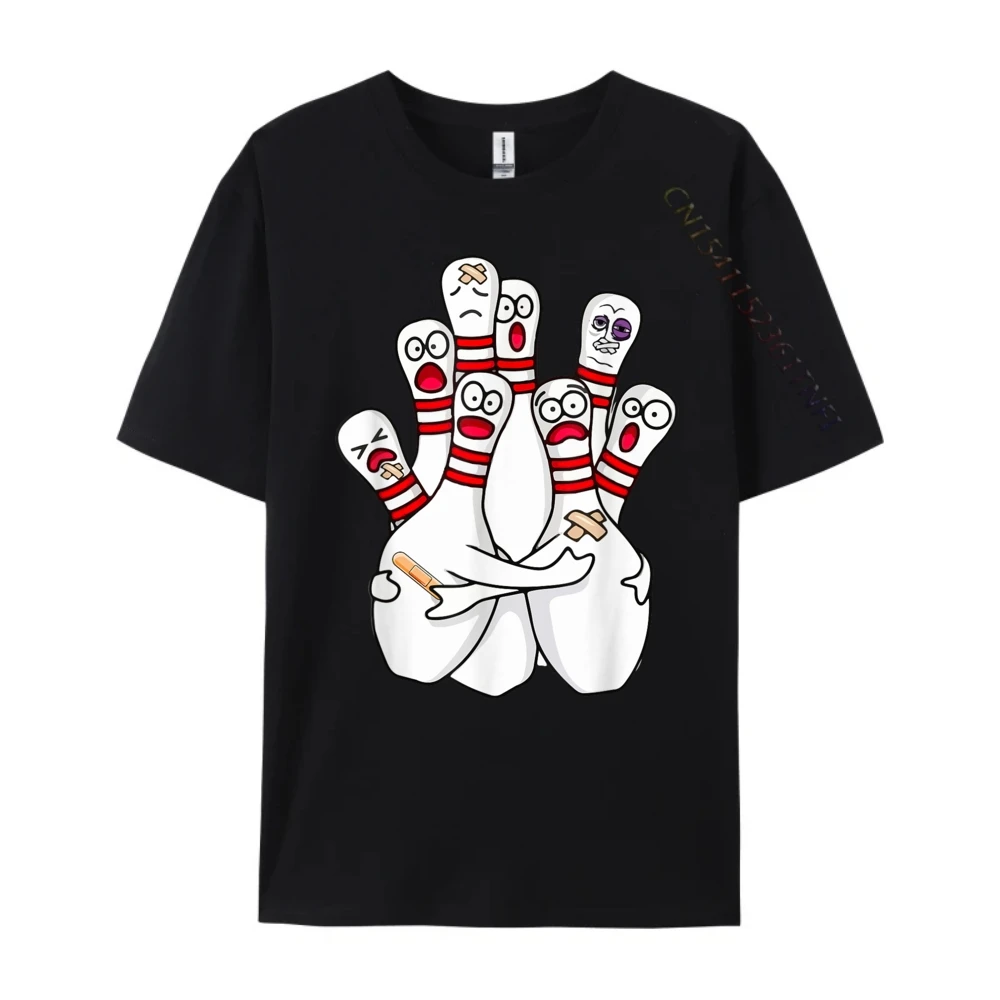 Cartoon Bowling Scared Bowling Pins Funny Sport Bowler Free Shippping Items Lowest Prices Men's Clothing Group