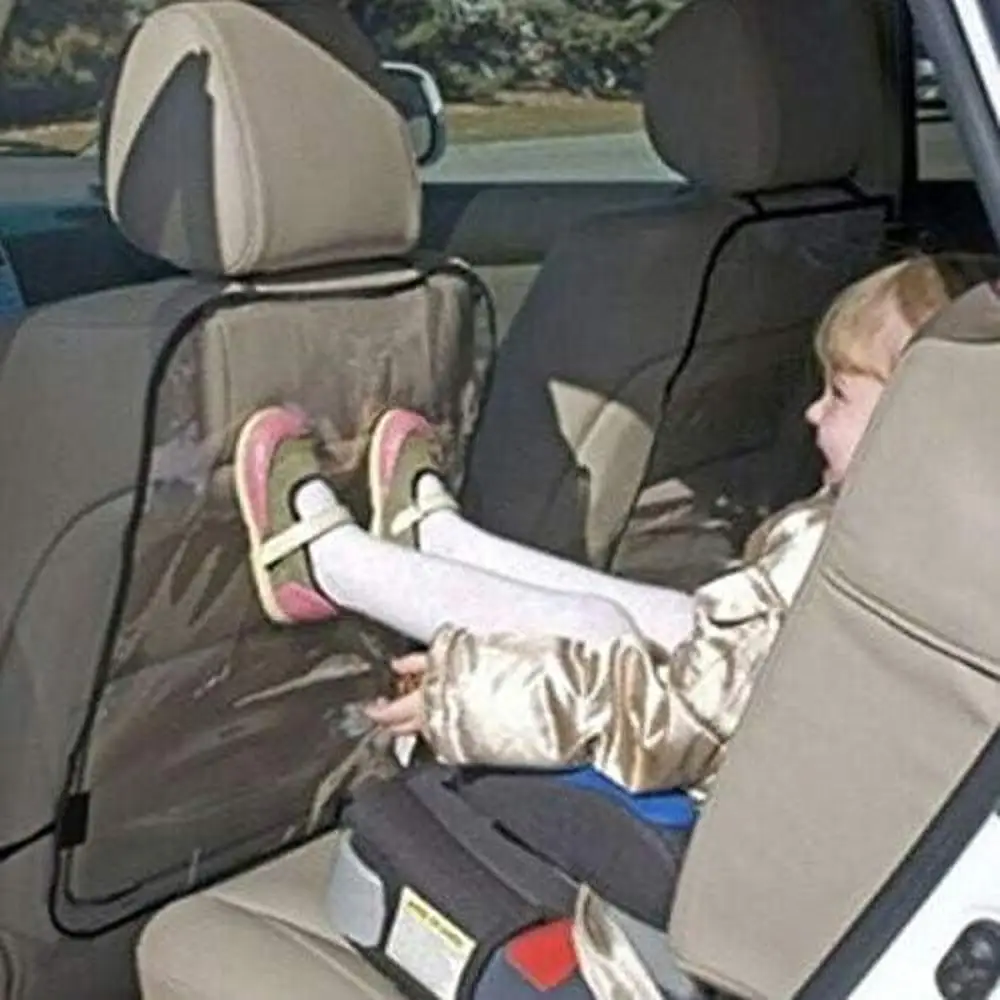 Waterproof Car Seat Back Protector for Kids Kick Mat Universal Transparent PVC Anti-Kick Guard Pad for Sedan SUV Truck